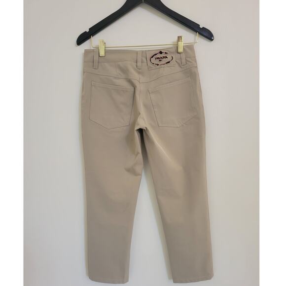 Vintage 2000' Prada Crop Beige Khaki Pants SZ 38 - Picture 6 of 12